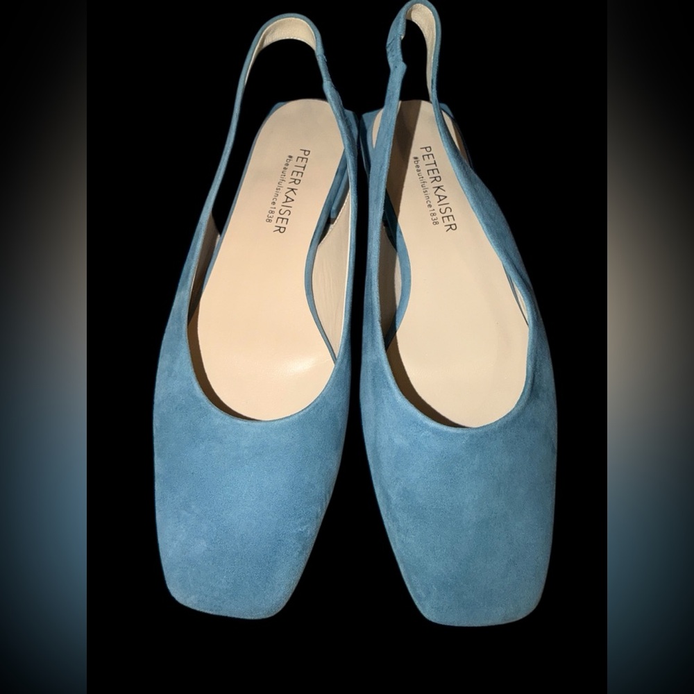Peter Kaiser blue SUEDE slingFlats for Women size 37